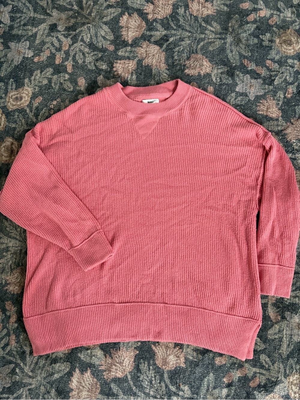 American eagle Pink Ribbed Pullover Sweater